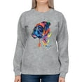 thumbnail image 1 of Pastell Colorful Boxer Dog Sweatshirt Women -Weekday Best Designs, Female Medium, 1 of 4