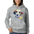 thumbnail image 1 of Pastell Colorful Dalmatian Hoodie Women -Weekday Best Designs, Female XX-Large, 1 of 4