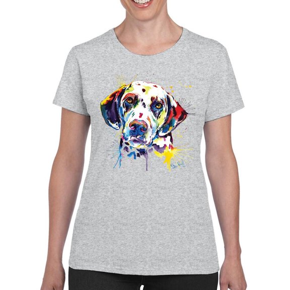 Pastell Colorful Dalmatian T-Shirt Women -Weekday Best Designs, Female 3X-Large