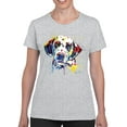 thumbnail image 1 of Pastell Colorful Dalmatian T-Shirt Women -Weekday Best Designs, Female 5X-Large, 1 of 4
