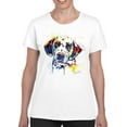 thumbnail image 1 of Pastell Colorful Dalmatian T-Shirt Women -Weekday Best Designs, Female Large, 1 of 4