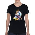 thumbnail image 1 of Pastell Colorful English Bulldog T-Shirt Women -Weekday Best Designs, Female Large, 1 of 4