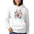 thumbnail image 1 of Pastell Colorful Husky Hoodie Women -Weekday Best Designs, Female Large, 1 of 4