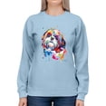 thumbnail image 1 of Pastell Colorful Shih Tzu Dog Sweatshirt Women -Weekday Best Designs, Female XX-Large, 1 of 4