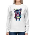 thumbnail image 1 of Pastell Cute And Colorful French Bulldog Sweatshirt Women -Weekday Best Designs, Female Large, 1 of 4