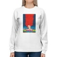 thumbnail image 1 of Pastell Fire Woman With A Bird Sweatshirt Women's -Hulya Ozdemir Designs, Female Large, 1 of 4