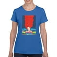 thumbnail image 1 of Pastell Fire Woman With A Bird T-shirt Women's -Hulya Ozdemir Designs, Female 5X-Large, 1 of 4