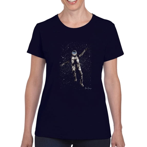 Pastell Floating Thorugh The Stars T-shirt Women's -Ashvin Harrison Designs, Female 3X-Large