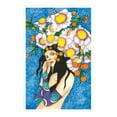 thumbnail image 1 of Pastell Flower Woman Portrait Sticker -Hulya Ozdemir Designs, Vinyl Sticker, 1 of 3