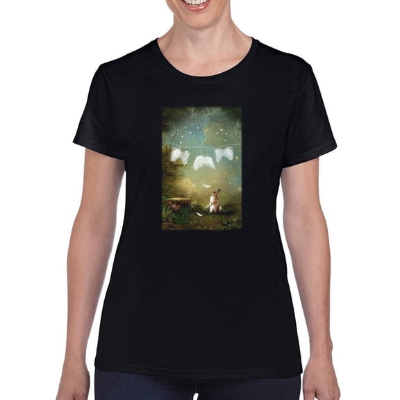 Pastell Little Bit Of Heaven T-Shirt Womens -Charlotte Bird Designs, Female Regular Fit