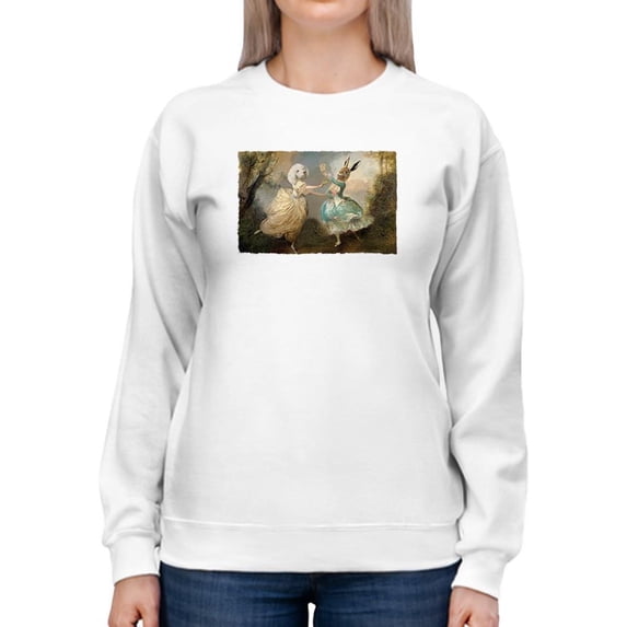 Pastell Merry Met Sweatshirt Womens -Charlotte Bird Designs, Female Casual Fit