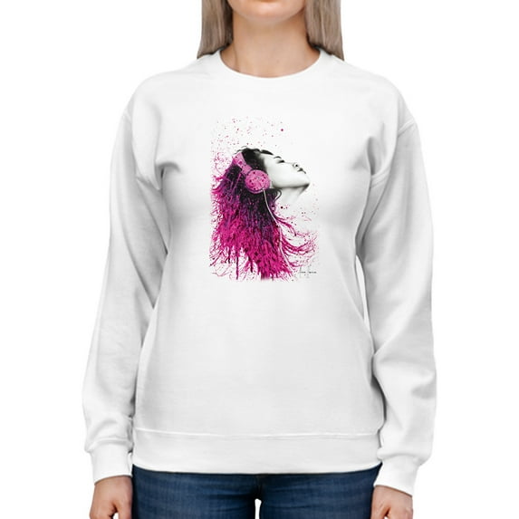 Pastell Music Is Joy Sweatshirt Women's -Ashvin Harrison Designs, Female Large
