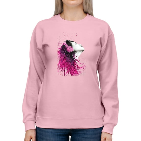 Pastell Music Is Joy Sweatshirt Women's -Ashvin Harrison Designs, Female Large