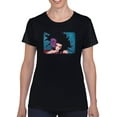 thumbnail image 1 of Pastell Purple Flowers Woman T-shirt Women's -Hulya Ozdemir Designs, Female Large, 1 of 4