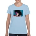 thumbnail image 1 of Pastell Purple Flowers Woman T-shirt Women's -Hulya Ozdemir Designs, Female Medium, 1 of 4