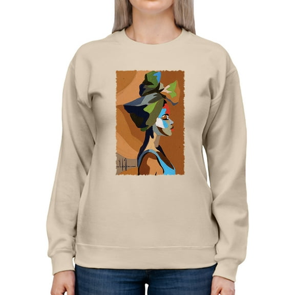 Pastell Side Profile Portrait Sweatshirt Women -David Coleman Jr Designs, Female 4X-Large