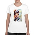 thumbnail image 1 of Pastell Smiling Woman Portrait T-Shirt Women -David Coleman Jr Designs, Female Small, 1 of 4