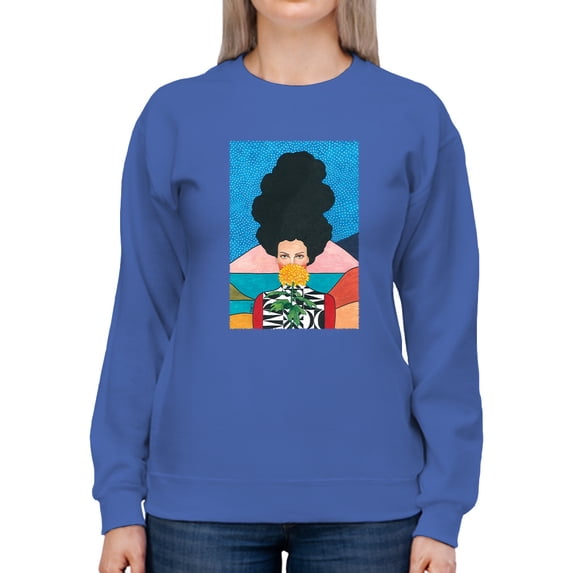 Pastell Sunflower Woman Sweatshirt Women's -Hulya Ozdemir Designs, Female Large