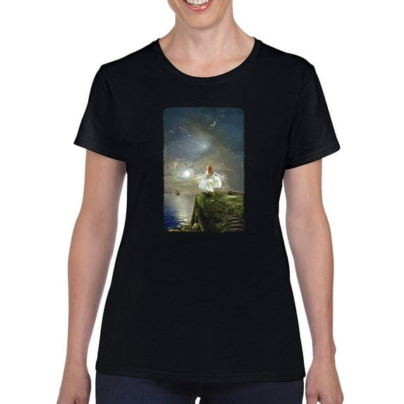 Pastell Wherever You Are T-Shirt Womens -Charlotte Bird Designs, Female Regular Fit