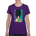 thumbnail image 1 of Pastell Woman With A Butterfly T-shirt Women's -Hulya Ozdemir Designs, Female 5X-Large, 1 of 4