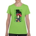 thumbnail image 1 of Pastell Woman With Flower Wreath. T-shirt Women's -Hulya Ozdemir Designs, Female XX-Large, 1 of 4