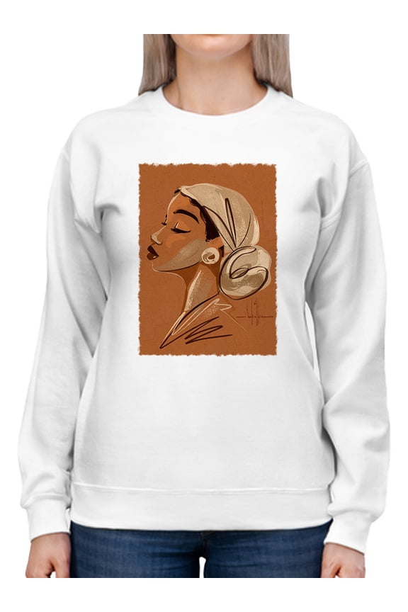 Woman's Side Profile Sweatshirt Women -David Coleman Jr Designs, Female 3X-Large