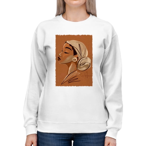 Pastell Woman's Side Profile Sweatshirt Women -David Coleman Jr Designs, Female Large