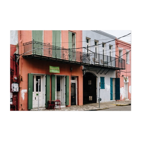 Pastels on Decatur - New Orleans Louisiana Photography Architecture Street Photography Cityscape Vintage Graffiti Travel Poster Unframed Wall Art Print 32 x 48 inches