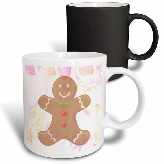 3drose, Pastels Gingerbread Man Cookie- Art, 11oz Magic Transforming Mug