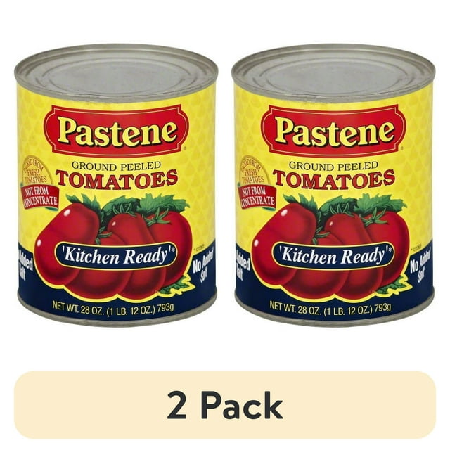 (2 pack) Pastene Ground Peeled Tomatoes, Gluten-Free, 28 oz