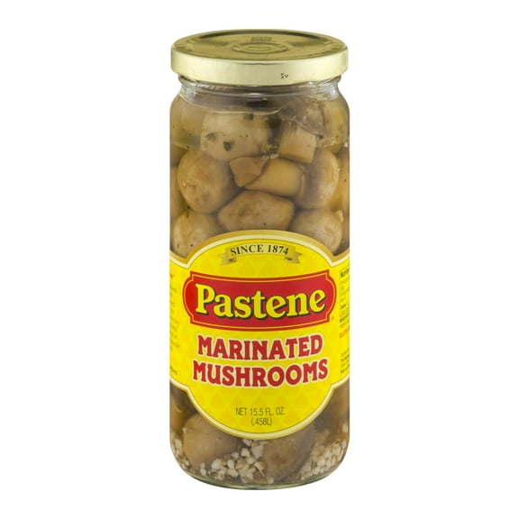 Pastene Marinated Mushrooms in Jar - 15.5 fl oz, Gluten-Free, Ready to Eat