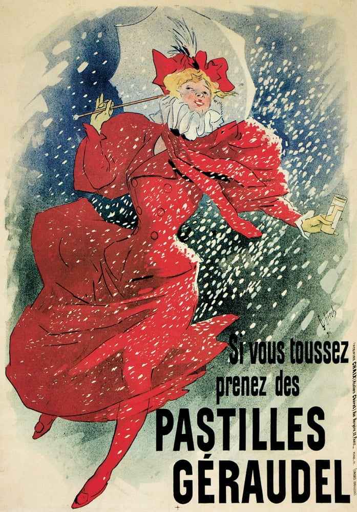 Pastilles Graudel 1895 Canvas Art - Jules Chret (24 x 36)