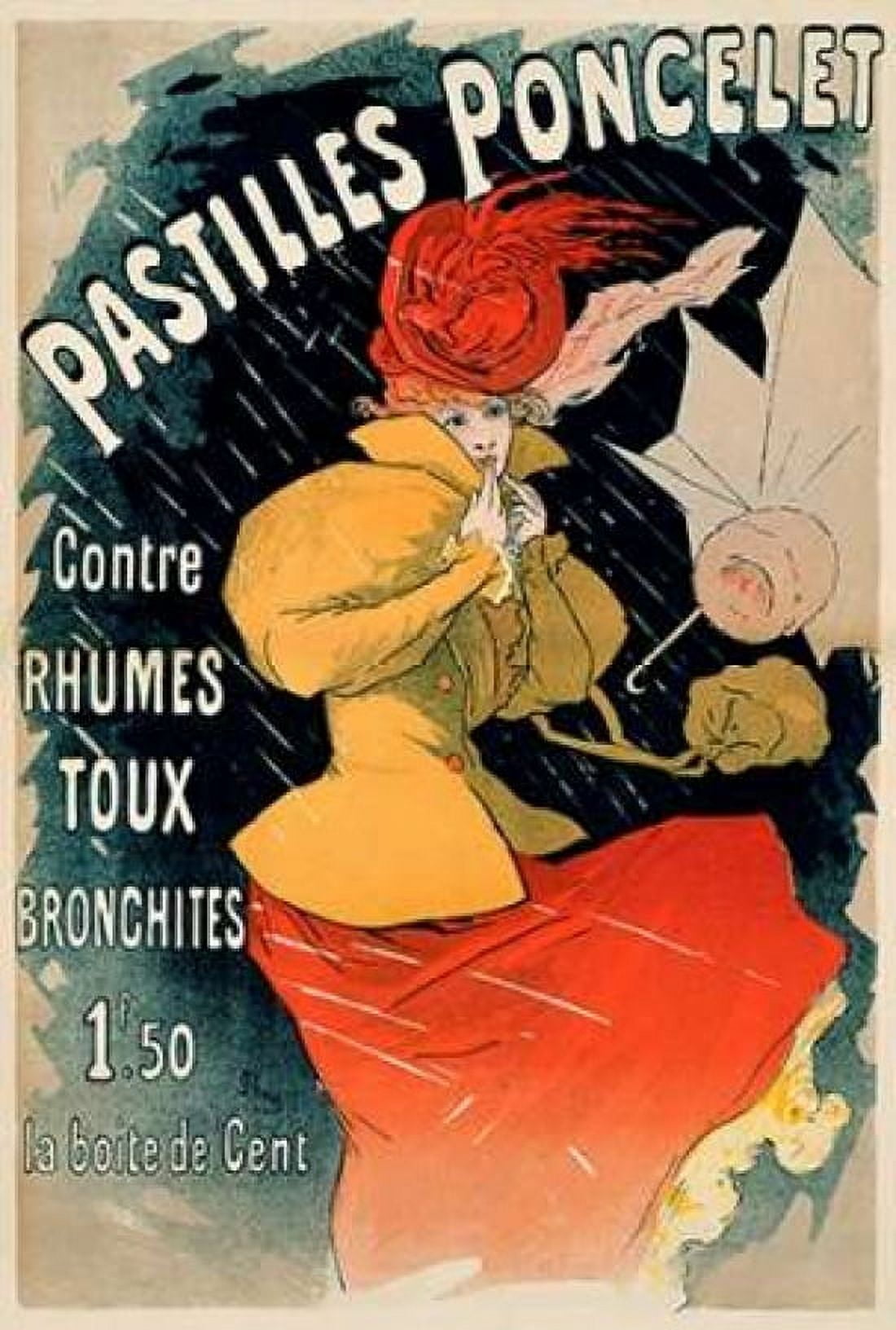 Pastilles Poncelet Canvas Art - Jules Cheret (20 x 28)