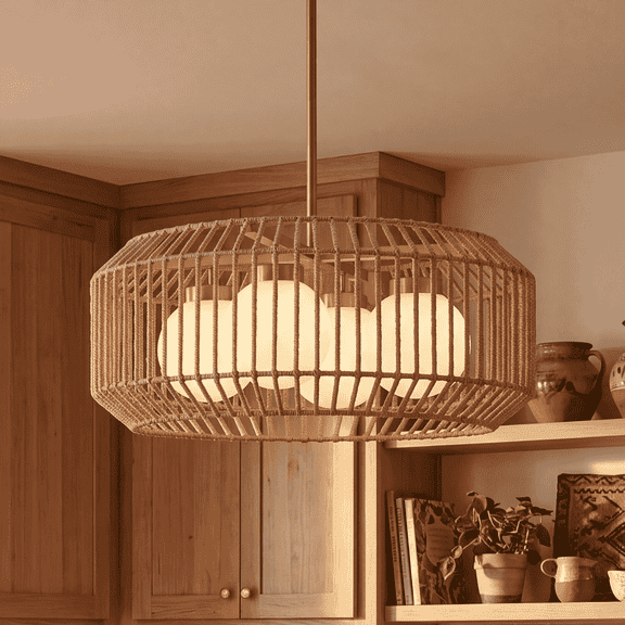 Pastis 4-Light Pendant in Warm Brass