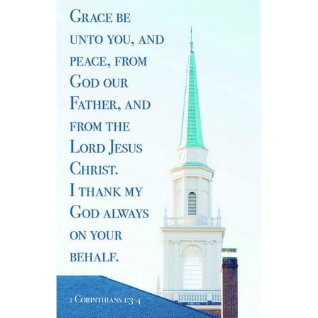 Pastor Appreciation Bulletin: Thank You (Package of 100) : 1 Corinthians 1:3-4 (KJV) (Other)