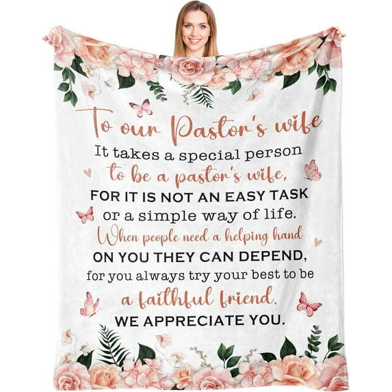 Pastor Appreciation Gifts Blanket 50"X60" - Unique Pastor Gifts - Gifts for Pastor - Pastor’s Appreciation Decorations Gift - Funny Gift Idea for Pastors Throw Blankets - Christian Pastor Gift