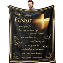 Pastor Appreciation Gifts Blanket 50"X60" - Unique Pastor Gifts - Gifts for Pastor - Pastor’s Appreciation Decorations Gift - Funny Gift Idea for Pastors Throw Blankets - Christian Pastor Gift