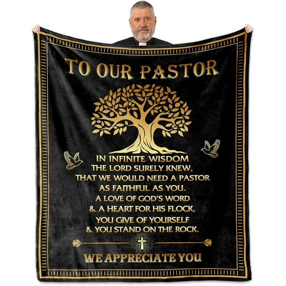 Pastor Appreciation Gifts for Men, Christian Gifts for Men/Women, Pastor Gifts, Pastor Appreciation Decorations, Religious Gifts for Men, Christian Blanket 60"X50" (Pastor Blanket, 60"x50")