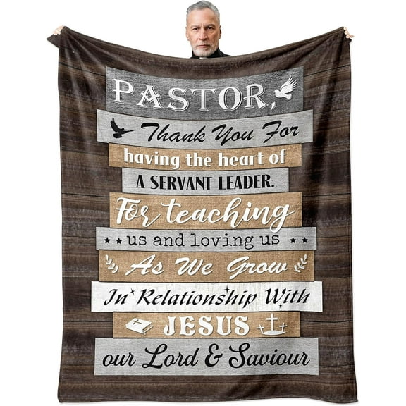 Pastor Appreciation Gifts for Men Pastor Gifts for Men Unique Pastor Gifts Pastor Birthday Gifts for Pastor Appreciation Day Clergy Appreciation Gifts Blanket 60x50 Inch