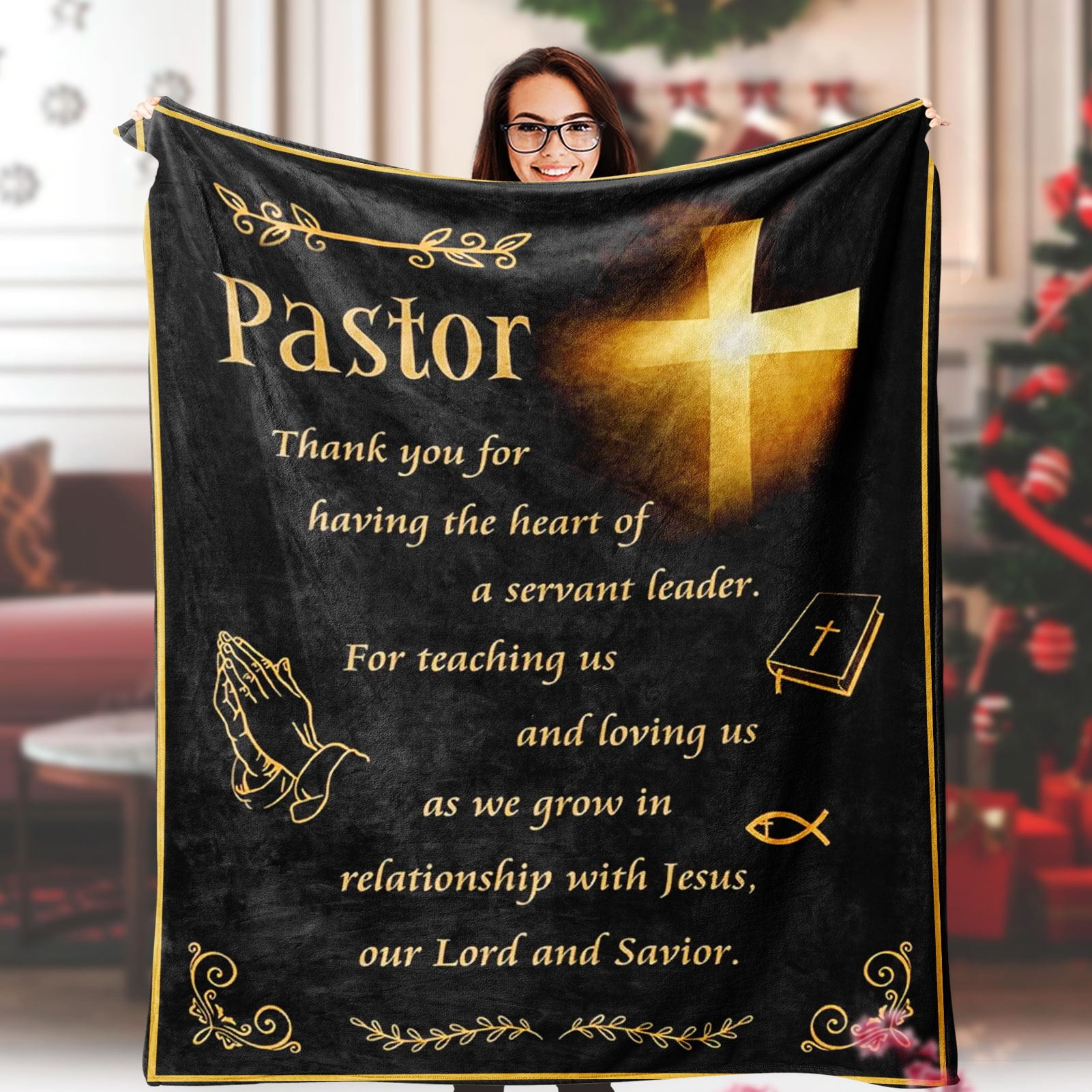 Pastor Appreciation Gifts Pastor Blanket Gifts Pastor Gifts for Men Brithday Gifts for Pastors Women Christmas Thank You Gifts for Pastor Religious Christian Blanket Pastor Gift