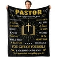 thumbnail image 1 of Pastor Appreciation Gifts, Pastor Day Gifts for Men, Unique Pastor Gifts Blanket 60 L X50 W, Thank You Presents Christian Religious for Him, Christmas Birthday for Minister, 1 of 6