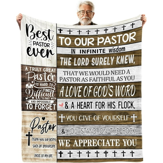 Pastor Appreciation Gifts, Pastor Gifts for Men, Pastor Gifts Blanket, Unique Pastors Gifts, Birthday Gifts for Pastors Men, Thanksgiving Gifts for Pastor, Christian Religious Gifts for Pastor Day