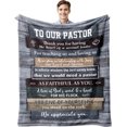 thumbnail image 1 of Pastor Appreciation Gifts, Pastor Gifts for Men, Unique Pastor Gifts Blanket 60"x50", Gifts for Pastor, Christian Pastor Gifts, Thank You Gift for Pastor, Catholic Religious Gifts for Pastor, 1 of 6