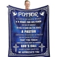 thumbnail image 1 of Pastor Appreciation Gifts, Pastor Gifts, Pastor Blanket 50"X60", Pastor Gift for Men, Unique Pastor Gifts, Thank You Gift for Pastor, Christian Pastor Gift, Pastor Retirement Gift, 1 of 6