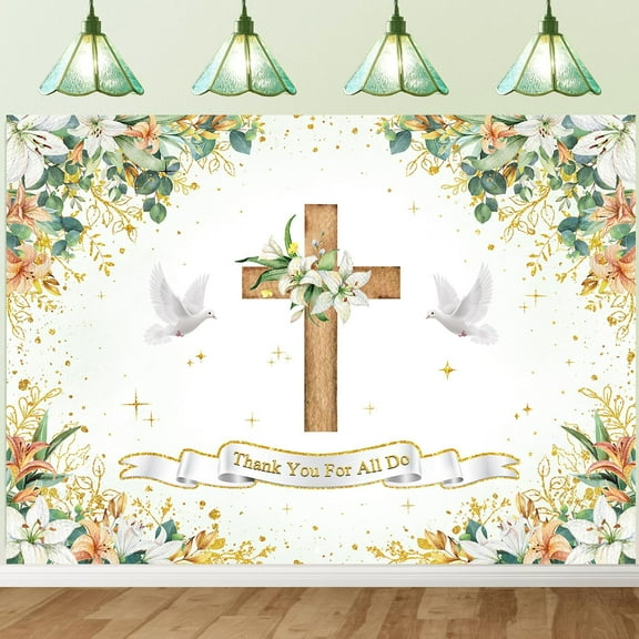 Pastor Appreciation Week Backdrop Thank You for All You Do We Appreciate You Photography Background for Pastor Church Events Celebrations Party Decorations Banner Supplies Photo Booth Props