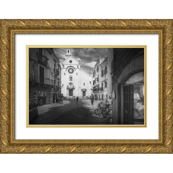 Pastor Benjumeda, Eugenio 32x23 Gold Ornate Wood Framed with Double Matting Museum Art Print Titled - Tales In A Square