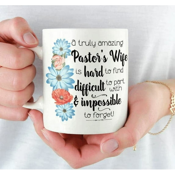 Pastor Mug, A Truly Amazing Pastor's Wife Coffee Mug, Jesus Cup For Christian, Biblical Mugs, Preacher Gifts Religious Mugs Funny Pastor Mug, Pastor Appreciation Mugs Birthday Gifts For Pastor
