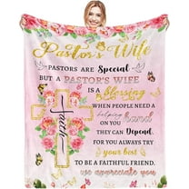 Pastor's Wife Appreciation Gifts Thank You Presents for Christmas Appreciation Day Birthday Religious Gift for Minister's Wife Gifts for First Lady Throw Blanket for Bed Sofa 60"x 50"