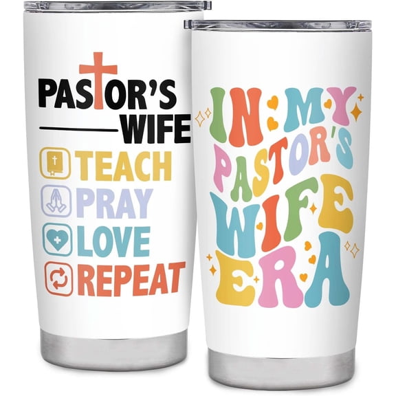 Pastor's Wife Appreciation Tumbler - 20oz, Unique Christian Gift for Pastor's Wife on Appreciation Day