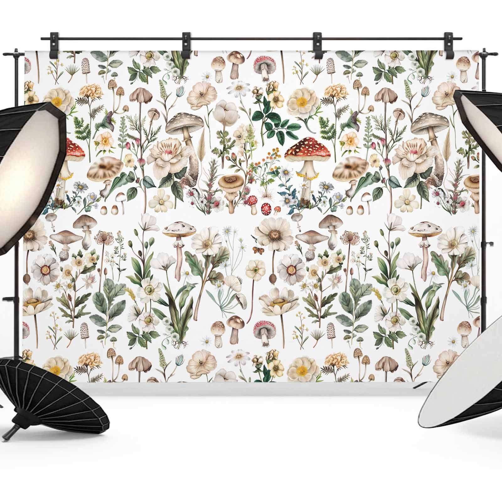 Botanical Backdrop Pastoral Botanical Backdrop for Photography,Fabric Photo Background ...